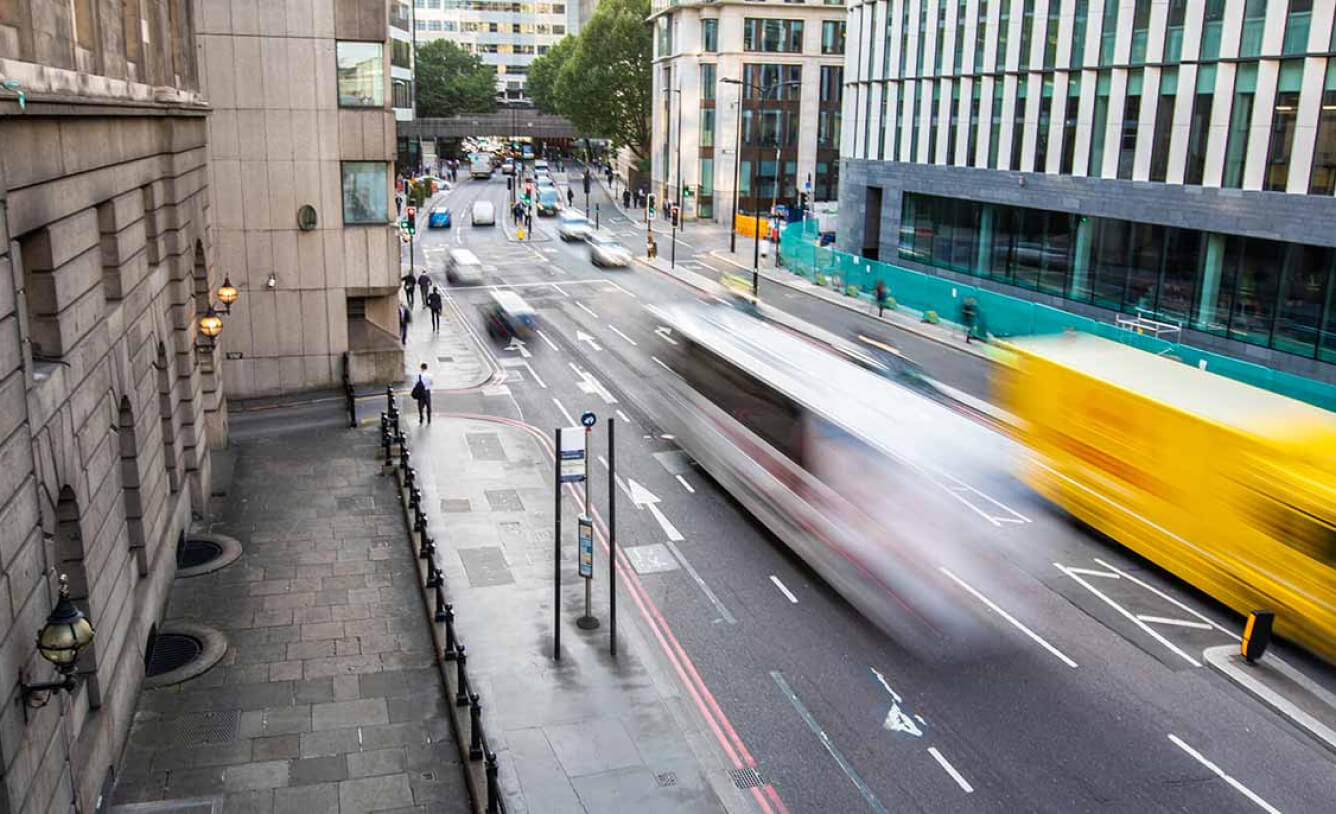 City traffic during rush hour